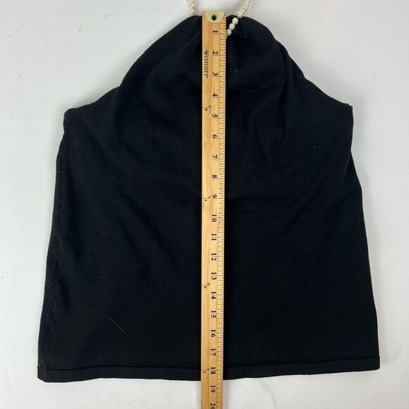 Chaps Black Silk Blend Pearl Halter Top Women’s Size Large - Picture 12 of 14